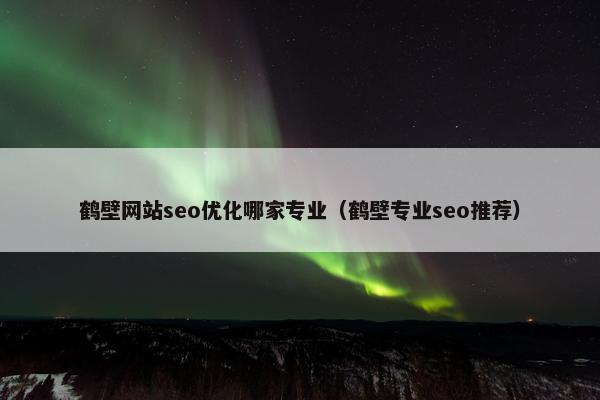 鹤壁网站seo优化哪家专业（鹤壁专业seo推荐）