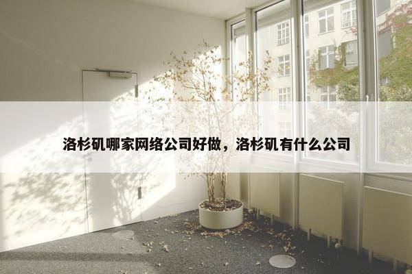 洛杉矶哪家网络公司好做，洛杉矶有什么公司