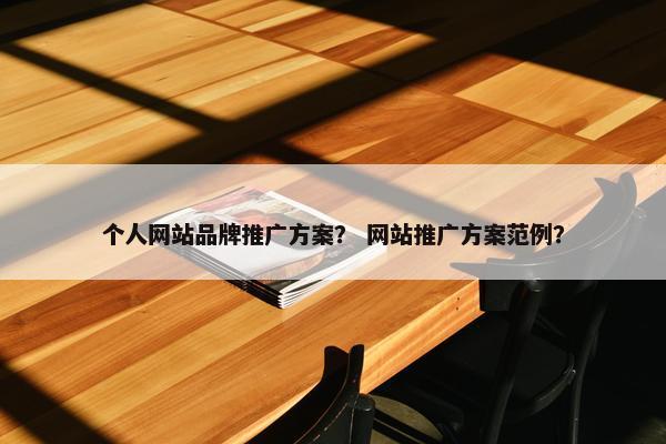 个人网站品牌推广方案？ 网站推广方案范例？
