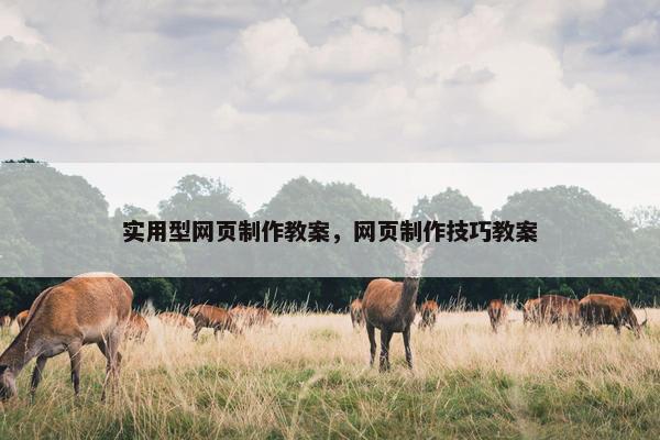 实用型网页制作教案，网页制作技巧教案