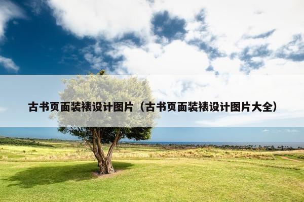 古书页面装裱设计图片（古书页面装裱设计图片大全）