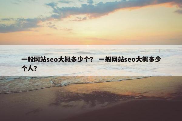 一般网站seo大概多少个？ 一般网站seo大概多少个人？