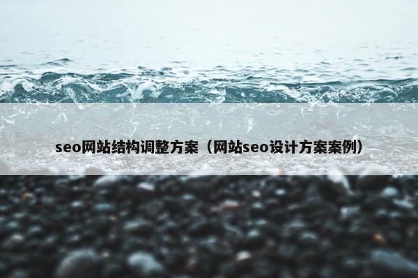 seo网站结构调整方案（网站seo设计方案案例）