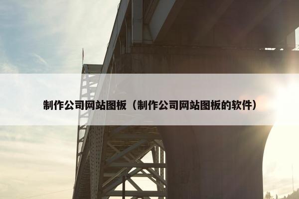 制作公司网站图板（制作公司网站图板的软件）