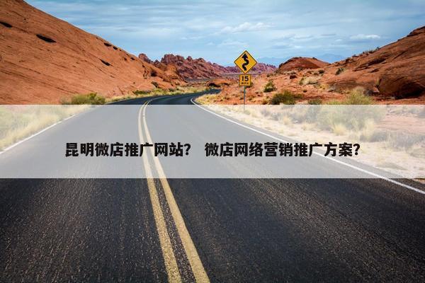 昆明微店推广网站？ 微店网络营销推广方案？