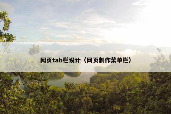 网页tab栏设计（网页制作菜单栏）