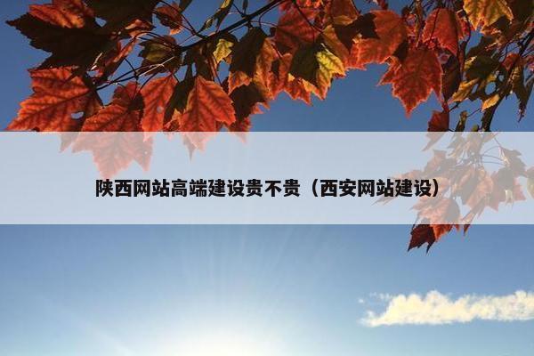 陕西网站高端建设贵不贵（西安网站建设）
