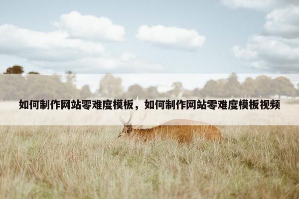 如何制作网站零难度模板，如何制作网站零难度模板视频