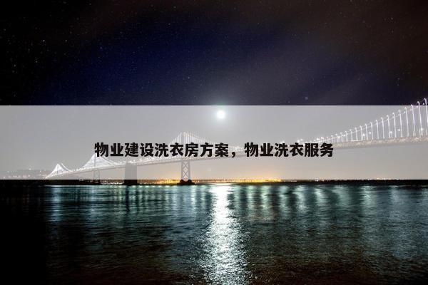 物业建设洗衣房方案，物业洗衣服务