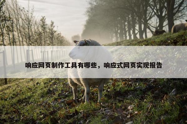 响应网页制作工具有哪些，响应式网页实现报告