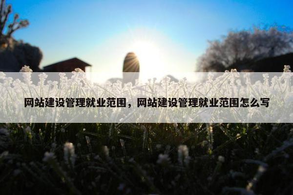 网站建设管理就业范围，网站建设管理就业范围怎么写
