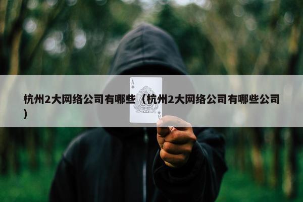 杭州2大网络公司有哪些（杭州2大网络公司有哪些公司）