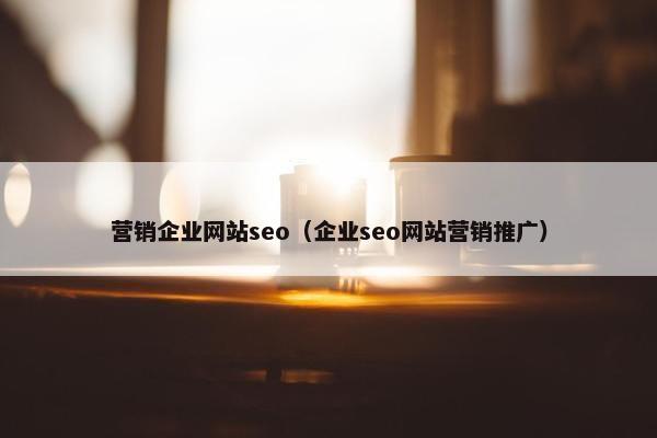 营销企业网站seo（企业seo网站营销推广）
