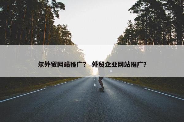 尔外贸网站推广？ 外贸企业网站推广？