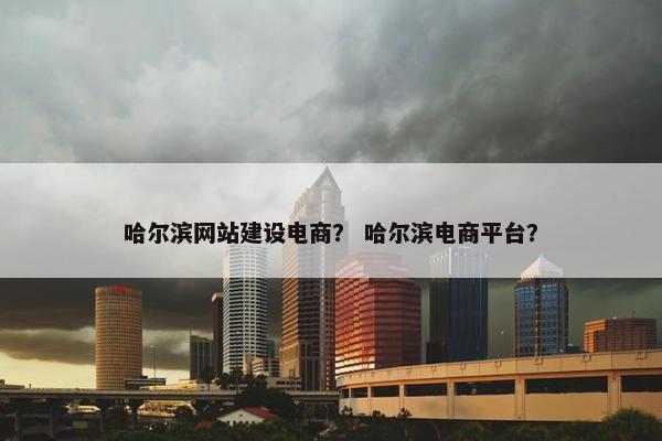 哈尔滨网站建设电商？ 哈尔滨电商平台？