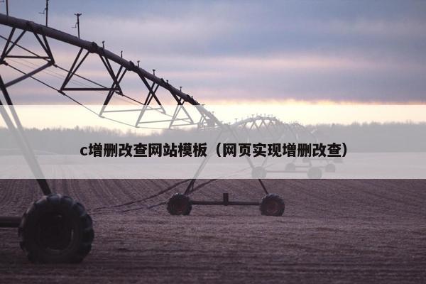 c增删改查网站模板（网页实现增删改查）
