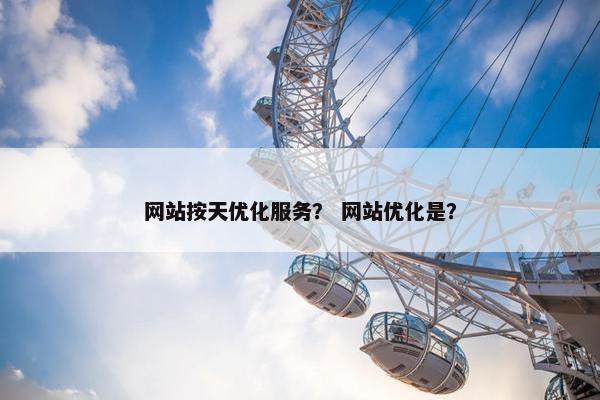 网站按天优化服务？ 网站优化是？