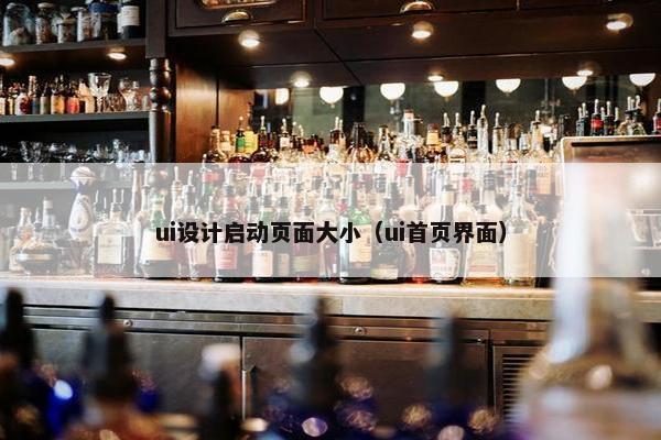 ui设计启动页面大小（ui首页界面）