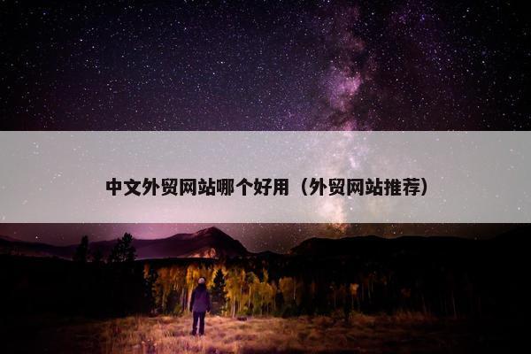 中文外贸网站哪个好用（外贸网站推荐）