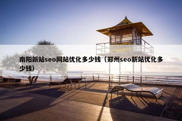 南阳新站seo网站优化多少钱（郑州seo新站优化多少钱）