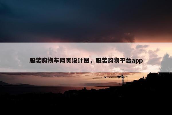 服装购物车网页设计图，服装购物平台app