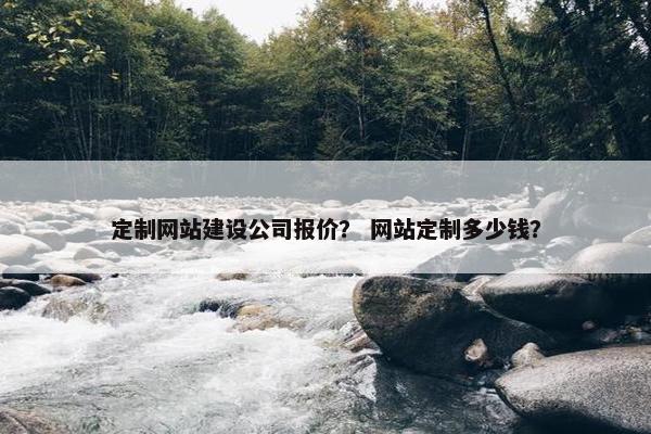 定制网站建设公司报价？ 网站定制多少钱？