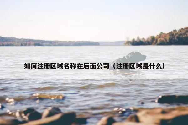 如何注册区域名称在后面公司（注册区域是什么）