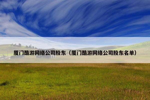 厦门酷游网络公司股东（厦门酷游网络公司股东名单）