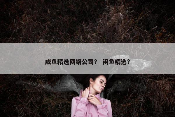 咸鱼精选网络公司？ 闲鱼精选？