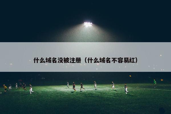 什么域名没被注册（什么域名不容易红）