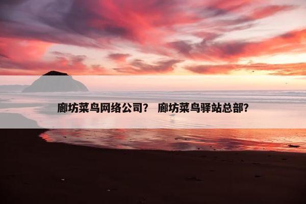 廊坊菜鸟网络公司？ 廊坊菜鸟驿站总部？