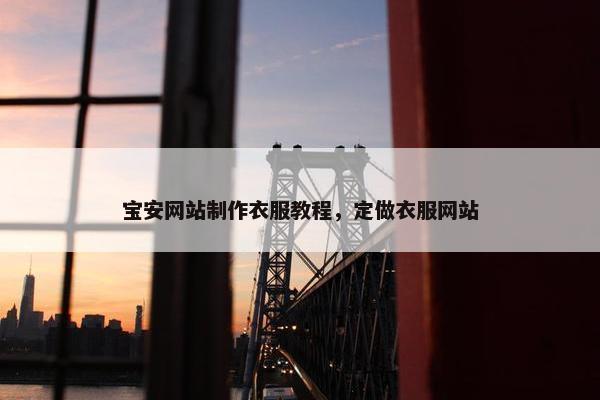 宝安网站制作衣服教程，定做衣服网站