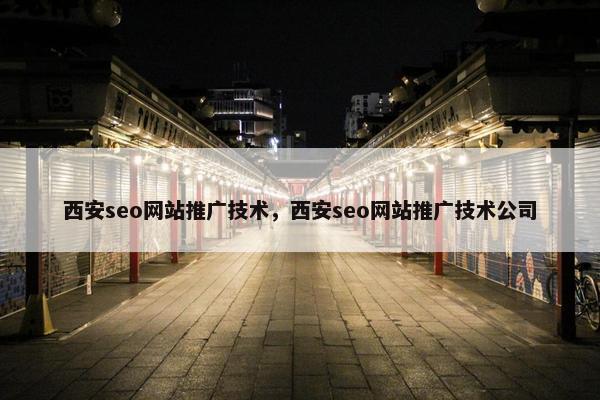 西安seo网站推广技术，西安seo网站推广技术公司