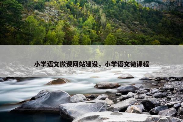 小学语文微课网站建设，小学语文微课程