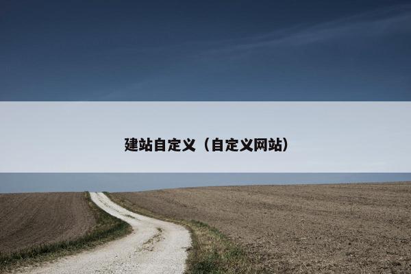 建站自定义（自定义网站）