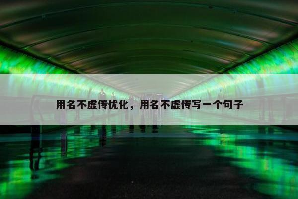 用名不虚传优化，用名不虚传写一个句子