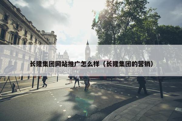 长隆集团网站推广怎么样（长隆集团的营销）
