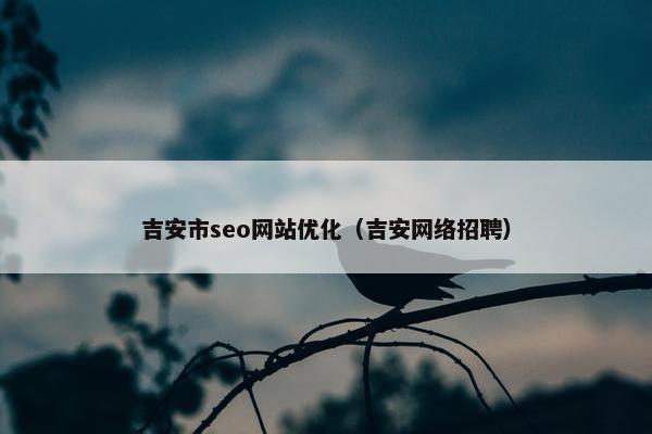吉安市seo网站优化（吉安网络招聘）