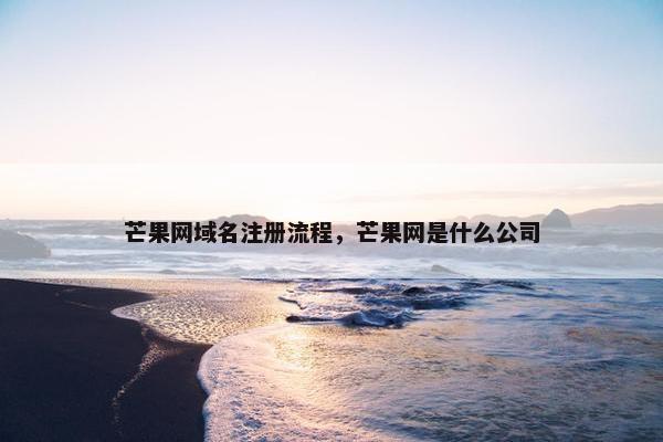 芒果网域名注册流程，芒果网是什么公司