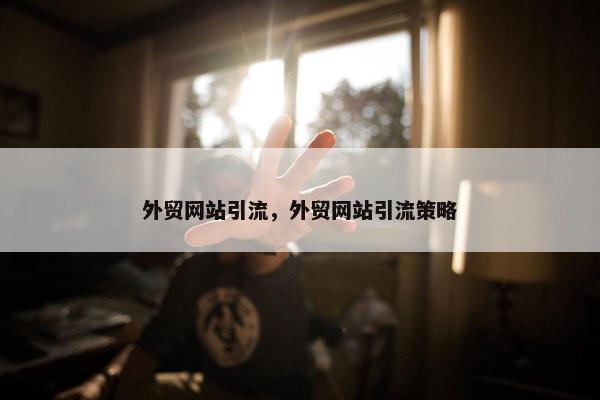 外贸网站引流，外贸网站引流策略