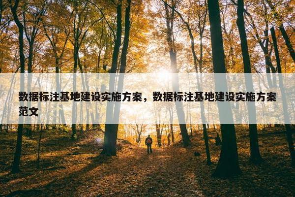 数据标注基地建设实施方案，数据标注基地建设实施方案范文