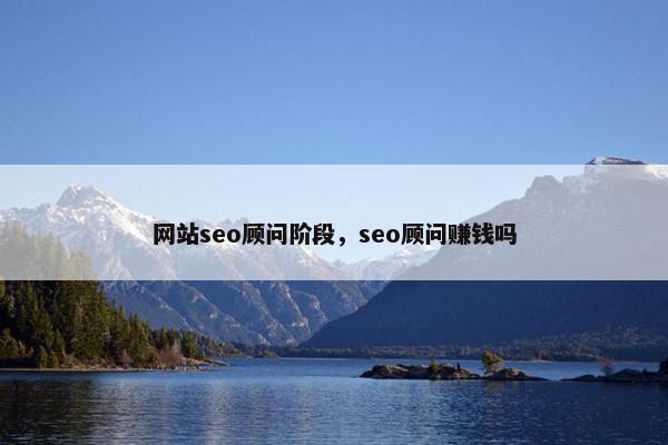 网站seo顾问阶段，seo顾问赚钱吗