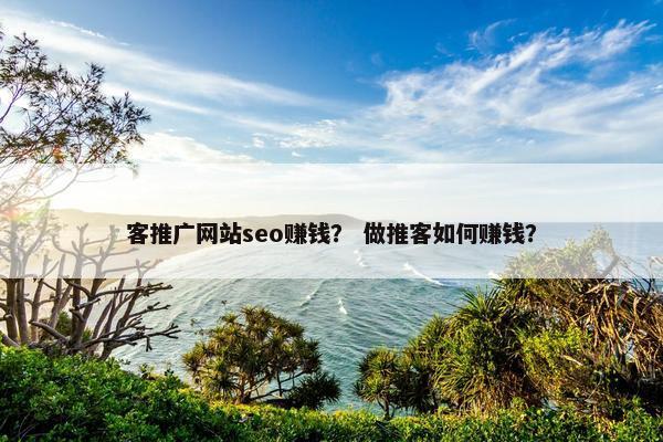 客推广网站seo赚钱？ 做推客如何赚钱？