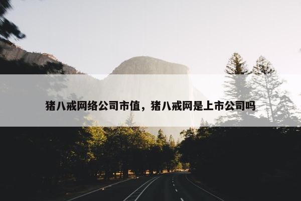 猪八戒网络公司市值，猪八戒网是上市公司吗