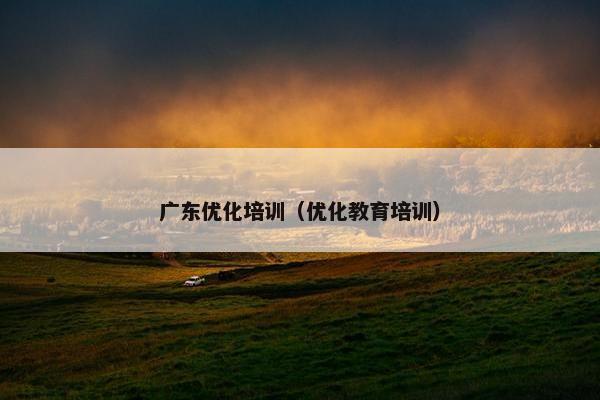 广东优化培训（优化教育培训）