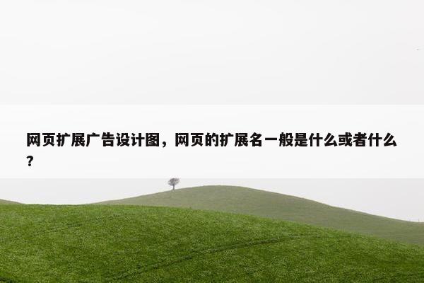 网页扩展广告设计图，网页的扩展名一般是什么或者什么?