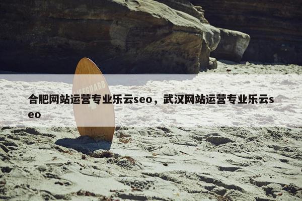 合肥网站运营专业乐云seo，武汉网站运营专业乐云seo