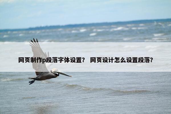 网页制作p段落字体设置？ 网页设计怎么设置段落？
