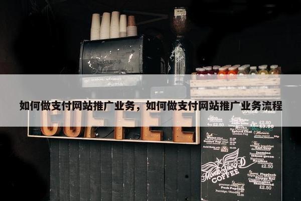如何做支付网站推广业务，如何做支付网站推广业务流程