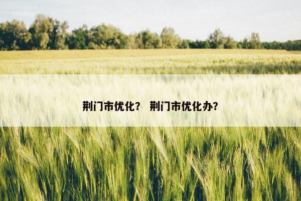 荆门市优化？ 荆门市优化办？